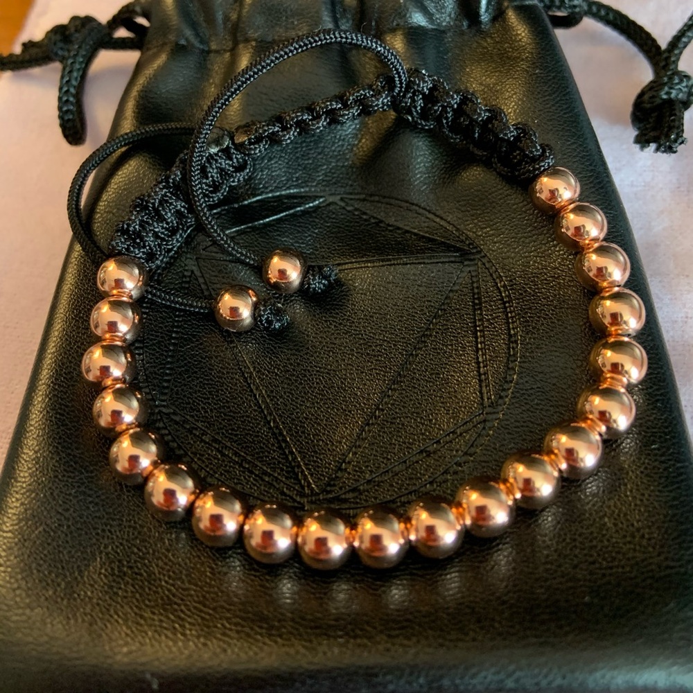 Executive Society rose gold bead bracelet